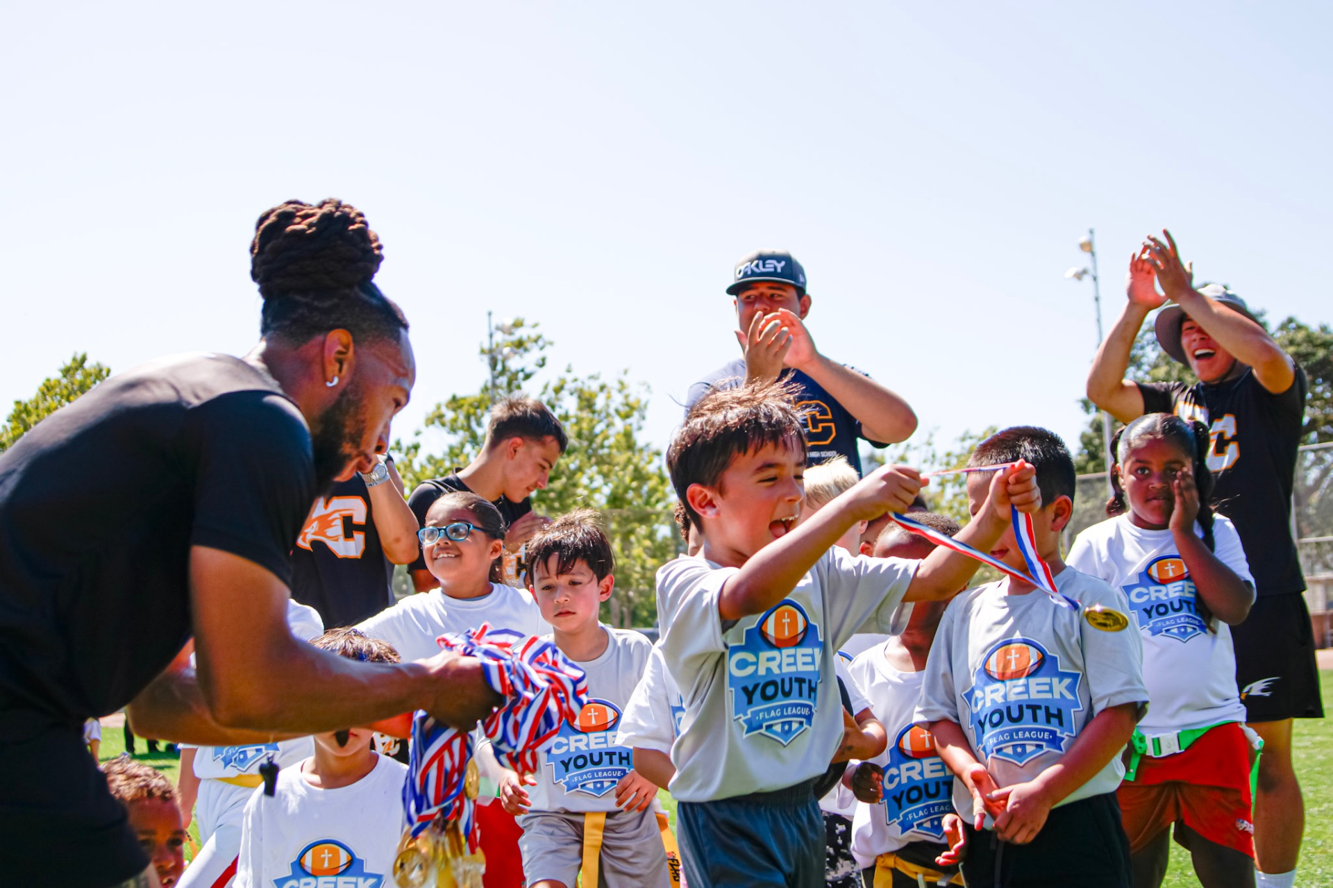 Giles Chapman leading a community youth event